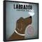 Labrador Coffee Co by Ryan Fowler 16-in. W x 16-in. H. Canvas Wall Art Print Framed in Black